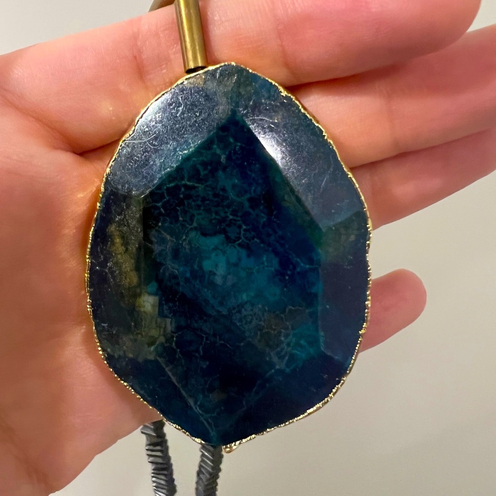 Unique Stone Statement Necklace - image 2